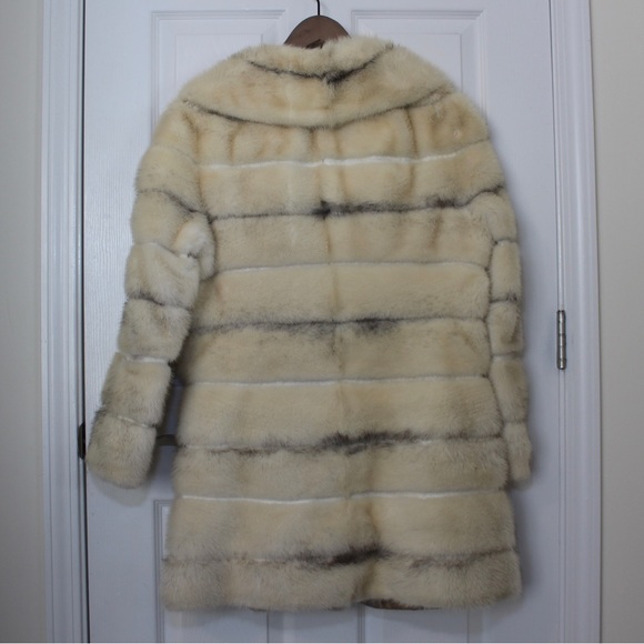 NELSON FURS Long Fur and Leather Coat With Removable Bottom - Picture 4 of 16